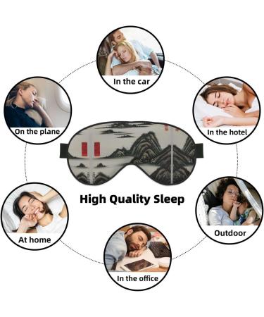 SSIMOO Landscape Painting Eye Mask - Soft Breathable Sleep Mask for Women | Perfect for Travel & Relaxation - Buy Online on GoSupps.com