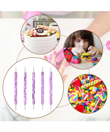 Double Sided Brush Nail Liner Brush - 5 Pieces Nail Liner Brush Dotting Pen | Double Sided Nail Dotting Drawing Tool Multifunctional Nail Brushes Nail Liner Brush Dotting Pen purple - Buy Online on GoSupps.com