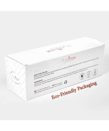 7Leaves Nature Premium Bath Bombs 3-Pack Gift Set with Lavender, Rose & Jasmine Essential Oils - Perfect for Women Mother Christmas Birthday - 6oz Each - Buy Online on GoSupps.com