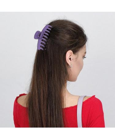 MONGSILER Large Hair Clip Set - 4.3 inches Strong Non-Slip Barrette for Thick Hair (2 Pink, Olive Green, Purple, Blue) - Ideal for All Women - Buy Online on GoSupps.com