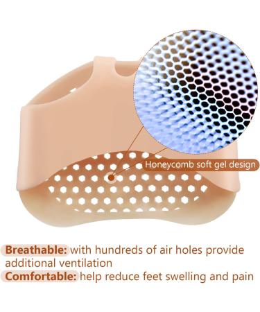 6 Pair Silicone Forefoot Pads for Pain Relief | Soft Gel Midfoot Support Pillows for Football - Reduce Calluses & Skin Discomfort - Buy Online on GoSupps.com