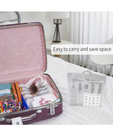 VELOCVIL Empty Travel Bottles Set - 12 TSA Approved Containers for Toiletries | Refillable Skincare, Shampoo & Liquid | Clear with Toiletry Bag for Airport Travel - Buy Online on GoSupps.com