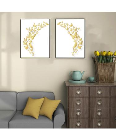 144Pcs 3D Gold Butterfly Wall Decor - 6 Styles & 3 Sizes | Party & Cake Decorations - Buy Online on GoSupps.com