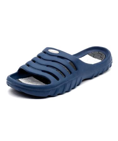 Lekann men's flip -flop light bathing flaps sauna shower & bathing shoes indoor slippers outdoor beach slides 45 EU dark blue 9200