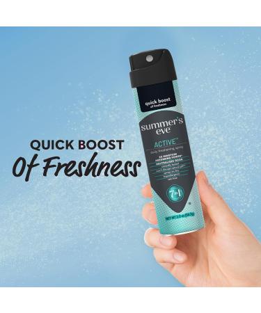 Summer's Eve Active Freshening Spray 2 oz - Moisture Absorbing Formula - Buy Online on GoSupps.com