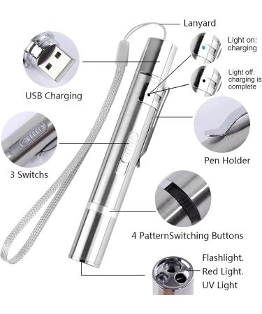 Cat Pointer Interactive Toys Cat Chasing Toys Pet Toys for Indoor Kitten Play Chase Exercise USB Recharge Cat Toy Pointer for Indoor Cat Mouse Toys Wand Light Pet Interactive Toys - Buy Online on GoSupps.com