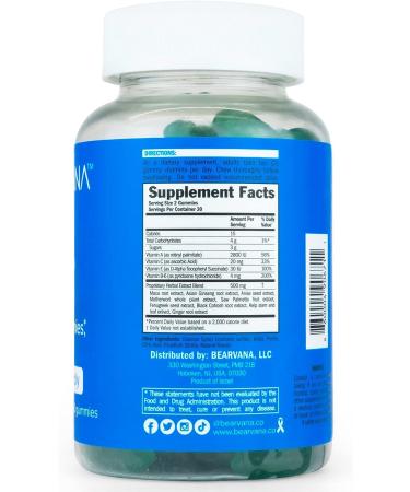 BEARVANA Booty Enhancing Gummy Supplement - Berry Flavored Multivitamins for Curvy Shape - 60 Gummies - Buy Online on GoSupps.com