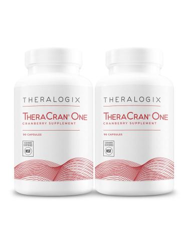 Theralogix TheraCran One Cranberry Capsules - 180-Day Supply - Cranberry Supplement for Men & Women - Cranberry Pills to Support Urinary Tract Health* - 36mg PACs per Capsule - NSF Certified 180 Coun