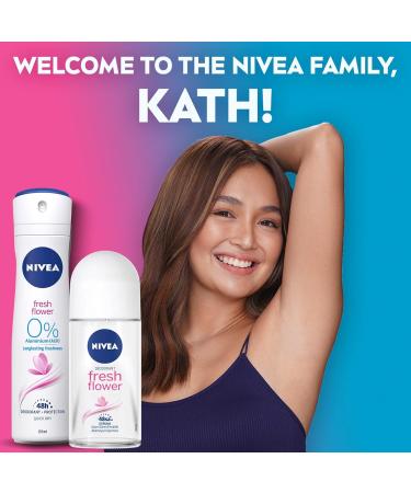 NIVEA FRESH FRESH FLOWER ROLL-ON - FREE ALCOHOL ANTIPERSPIRANT DEODORANT 48 HOURS PROTECTION 1.7 OZ (PACK OF 3) 1.69 Fl Oz (Pack of 3) Fresh - Buy Online on GoSupps.com