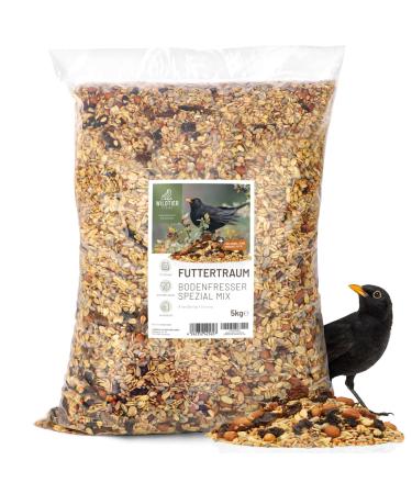 Wild animal Love Food Dear Amsel Futter I Premium bird feed wild birds all year round 5kg with berries & fruits wild bird lining sunflower seeds without scales spray tit