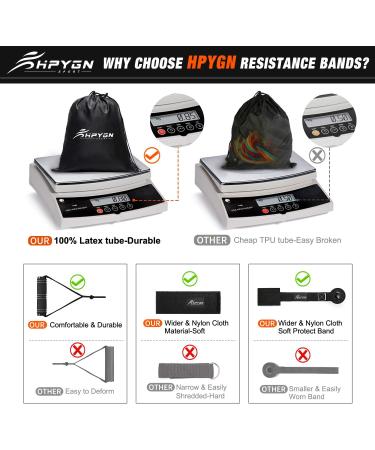 HPYGN Resistance Bands Set - 150lb, 200lb, 250lb Exercise Bands with Handles - 5 Tube Fitness Bands for Muscle Training - Portable Bag and Ankle Straps Included - Buy Online on GoSupps.com