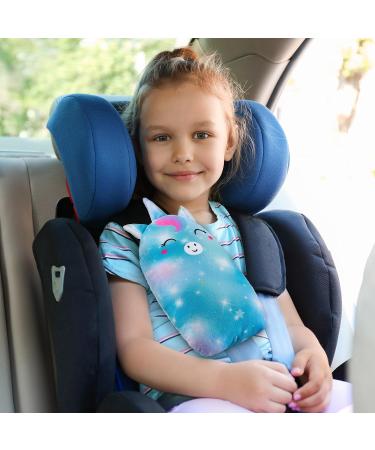 MHJY Cute Unicorn Seat Belt Pads for Kids - Purple Green Car Pillow Seatbelt Strap Cover - Comfortable Head & Neck Support for Toddlers - Girls Boys Children - Buy Online on GoSupps.com