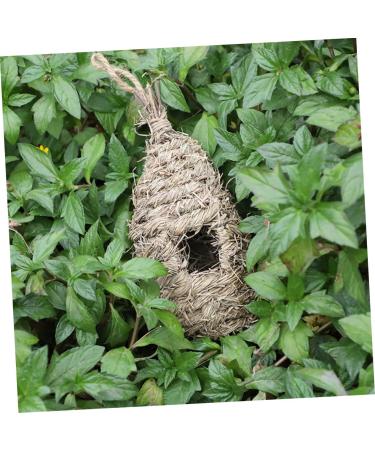 Buy Besportble Oval Bird Nest - Hanging Bird Cage for Outdoor Use Straw Braided Pet Bed for Birds - Buy Online on GoSupps.com