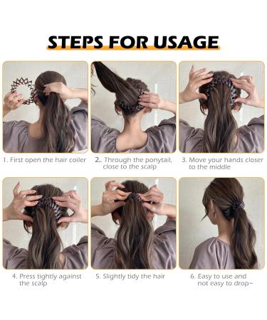 MLLOAAYO Women's Hair Clips - Stylish Orange Hair Accessories Box Collar Buckle Balls Ponytail & Bird Nest Shape Hairpins - Buy Online on GoSupps.com