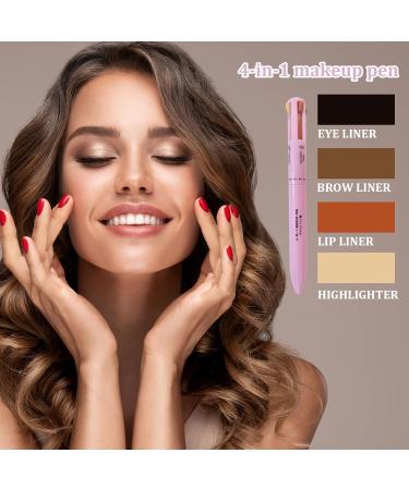 4 in 1 Makeup Pen Multifunctional Makeup Pencil from Eyeliner Lip Liner Brow Pencil and Highlighter Brow Pencil for Travel Type 2 - Buy Online on GoSupps.com