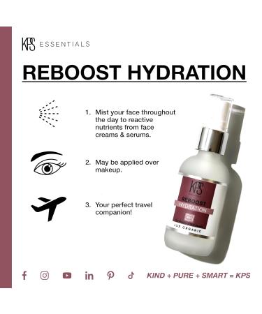 KPS Essentials Reboost Hydration Mist - Refreshing Makeup Setter & Skin Reviver with Ylang Ylang Myrrh Patchouli | 2 oz - Buy Online on GoSupps.com