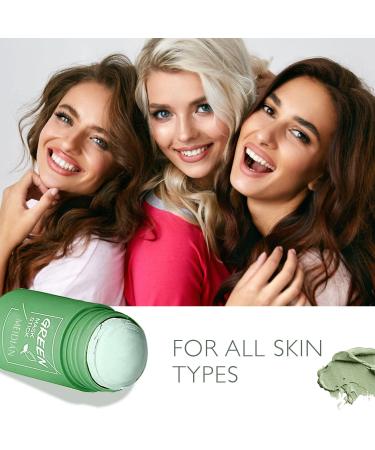 Green Tea Mask Stick for Face (2PCS) - Blackhead Remover, Deep Pore Cleansing, Moisturizing & Brightening for Men and Women - Buy Online on GoSupps.com