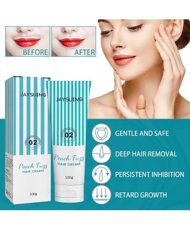 Skinetic Peach Fuzz Hair Removal Cream - Gentle & Painless Facial Hair Removal for Women (100g) - Buy Online on GoSupps.com