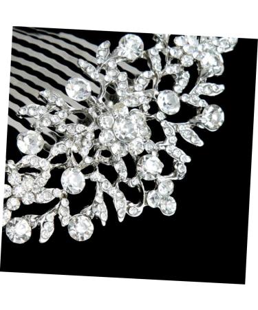 DOITOOL Vintage Silver Hair Side Combs Rhinestone Comb Crystal Headpiece Hair Accessory for Women Silver Headpiece Bridal Accessories Headwear Tiara Women's Entrained Rhinestones - Buy Online on GoSupps.com
