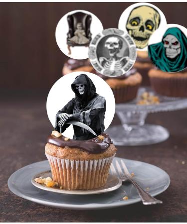 24 x Pre-Cut Halloween Mix 15 Edible Stand up Wafer/Rice Paper Cupcake Toppers Birthday Scary Party Cake Decorations - Buy Online on GoSupps.com