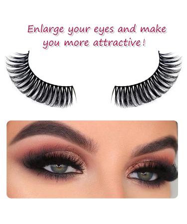 Astaron Reusable False Eyelashes - 10 Pairs of Natural-Looking 3D Faux Nerz Soft & Dramatic 10-20mm Length - Buy Online on GoSupps.com