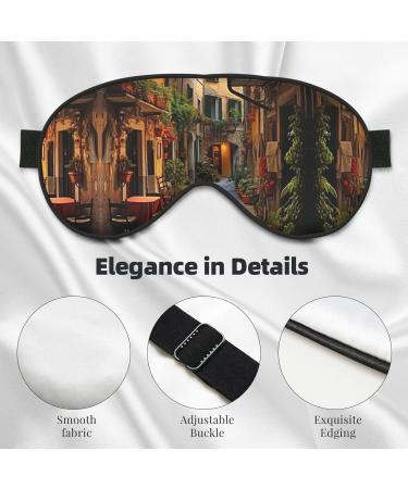 SSIMOO Italian Old Street Print Eye Mask | Ultra-Soft Light-Blocking | Optimal Comfort & Restful Sleep | International Shipping - Buy Online on GoSupps.com