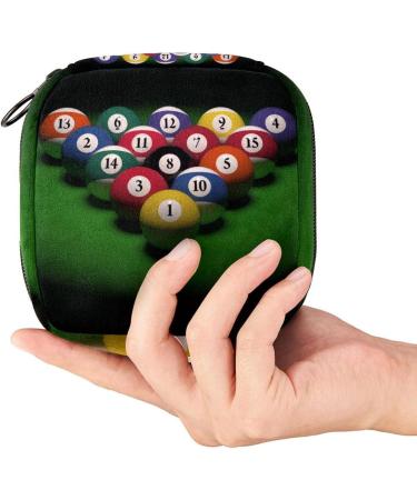 3D Illustration Billiards Napkin Storage Bag | Portable Menstrual Cup & Zipper Bag for Teens & Women - International Shipping Available - Buy Online on GoSupps.com