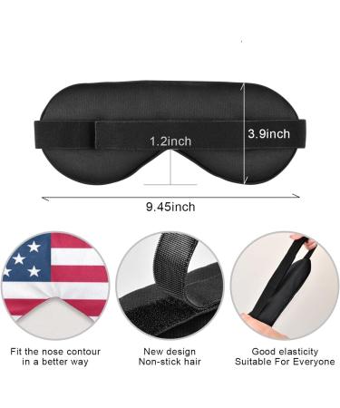 American Flag Design Breathable Sleeping Eye Mask for Cool Summer Rest - Elastic Contoured Blindfold for Women & Men - Buy Online on GoSupps.com