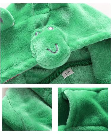 Soft Plush Dinosaur Bathrobe for Babies & Toddlers 0-3 Years | Unisex Hooded Flannel Fleece Bathrobe | Cozy Infant Robe with Animal Face - Buy Online on GoSupps.com