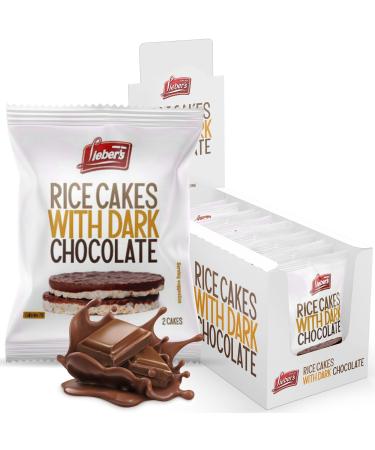 LIEBERS Dark Chocolate Rice Cakes, Snack Pack, Gift Pack, Kosher Dairy Free, Gluten Free Total Of 24 Cakes (Dark Chocolate) - Buy Online on GoSupps.com