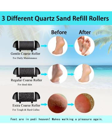13-in-1 Callus Remover for Feet - Electric Pedicure Kit for Hard Skin 3 Rollers 2 Speed Battery Display - Professional Foot Care Tools (Black - Buy Online on GoSupps.com