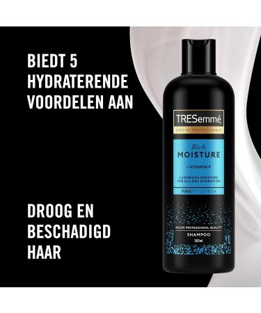 Unilever TRESemm Rich Moisture Shampoo for dry damaged hair 3 x 400 ml - Buy Online on GoSupps.com