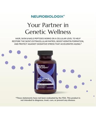 Neurobiologix Hair Skin & Nail Peptides Biotin & Collagen Peptide Supplement for Hair Skin Nail Support Amino Acid & Peptide Complex for Daily Beauty Wellness Gluten Free Vegetarian 90 Capsules - Buy Online on GoSupps.com