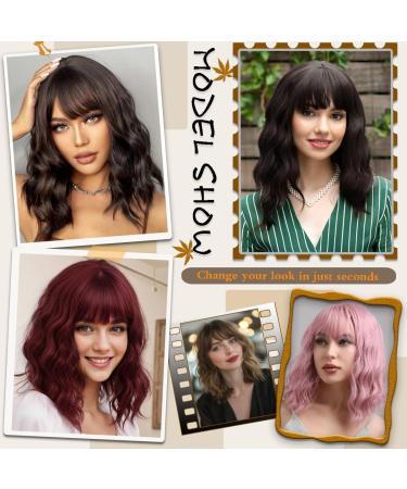 Nexyshe Hair Topper 14 Inch Wavy Hair Toppers with Bangs 6.5''X6.5'' Gluless Wig for Women Synthetic Hair Pieces for Thinning Hair Rich Brown - Buy Online on GoSupps.com