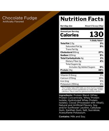 Rule 1 Protein | Super-Pure 100% Whey Isolate & Fast-Acting Whey Hydrolysate | 25 Grams Protein 4 Grams Glutamine & 6 Grams BCAAs Per Serving (2LB Chocolate Fudge) Chocolate Fudge 2LB - Buy Online on GoSupps.com