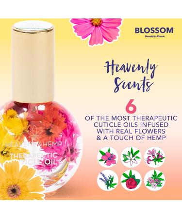 Blossom Heavenly Hemp Spring Bouquet Cuticle Oil - 0.42 fl oz - Moisturizing, Strengthening, Made in USA - Buy Online on GoSupps.com