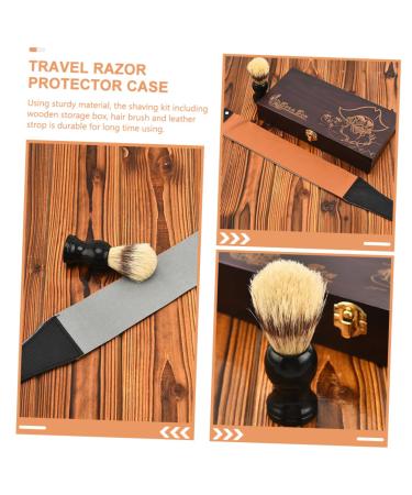 Beaupretty Rice Sasier Case & Storage Carrier - Wooden Razor Set with Hair Brush & Leather Travel Box - Durable & Stylish for International Shipping - Buy Online on GoSupps.com