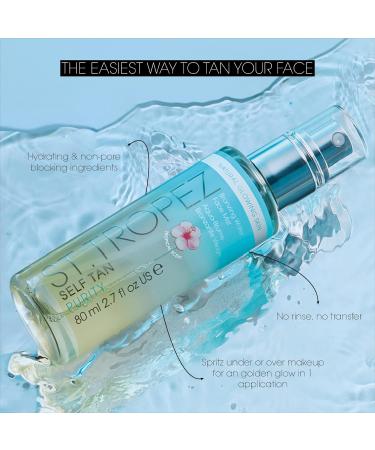 St.Tropez Self Tan Purity Face Mist - Natural Sunkissed Glow with Hyaluronic Acid - 80ml - Buy Online on GoSupps.com