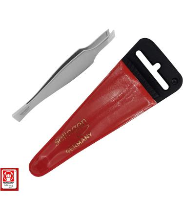 Solingen Weltmeister Slanted Plucking Tweezers - 8cm Stainless Steel Eyebrow Remover for Precision Grooming - Buy Online on GoSupps.com