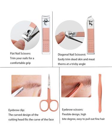 Jaimela 7-in-1 Nail Clippers Set | Pink Manicure Pedicure Kit | Nail Care Tools for Home & Travel - Buy Online on GoSupps.com