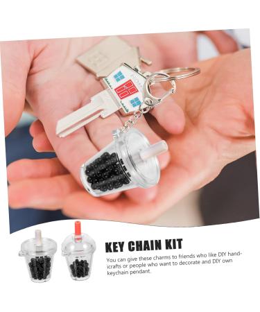 Anneome 1 Set Mini Pearl Milk Tea Phone Accessories Key Chain Making Kit Pearl Tea Pendant Charm Decorate - Buy Online on GoSupps.com