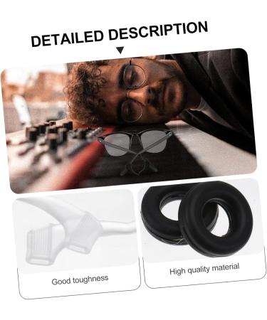 Minkissy 3 Set Anti-Slip Silicone Glasses Covers & Hooks - Black & White Ear Accessories for Students | Optimized Comfort & Fit - Buy Online on GoSupps.com