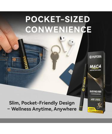 Puffora Herbal Diffuser Pen Gentle Energy Boost & Steady Stamina Plant-Based Natural Flavor 600 Uses - Buy Online on GoSupps.com