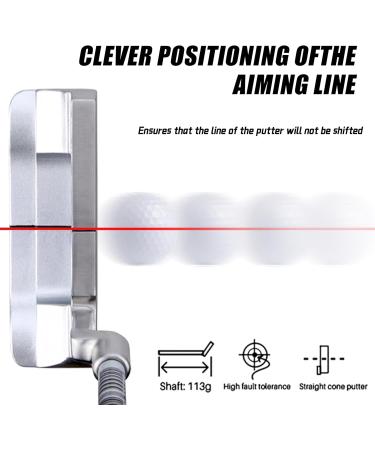 PGM Golf Club Putter - Men's Left-Handed Putter - 950 Steel Shaft with Stainless Steel Putter Head - Easy Flop Shots - Buy Online on GoSupps.com