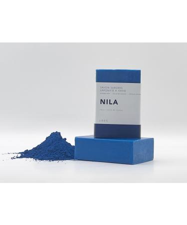 Savon surgras la poudre de nila savon bio 100% naturel au nila bleu claircissant savon nila solide pour masque visage savon nila bleu claircissant saponifi froid.