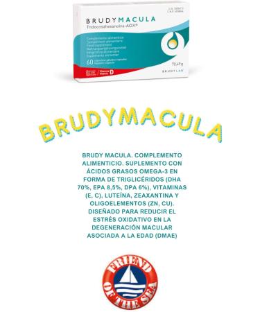 BRUDY LAB Brudy Macula - Acides gras Omega 3 DHA EPA DPA Lut ine et min raux - R duit le stress oxydatif dans la d g n rescence maculaire li e l' ge (DMLA) - 60 g lules - Buy Online on GoSupps.com