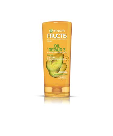 Garnier Fructis Rinsing Oil Repair 3 for Dry Hair - 3 Pack of 2 Units - Nourishing Olive Avocado & Shea Butter - 200 ml - Buy Online on GoSupps.com