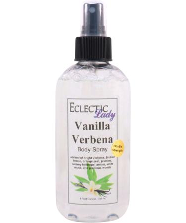 Vanilla Verbena Body Spray (Double Strength) 8 ounces Body Mist for Women with Clean Light & Gentle Fragrance Long Lasting Perfume with Comforting Scent for Men & Women Cologne with Soft Subtle 8 Fluid Ounces (Double Strength)