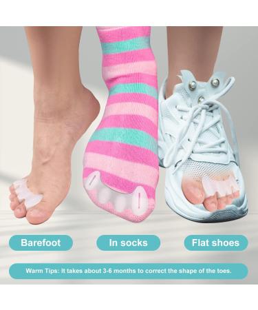 Adjustable Silicone Toe Spacers for Hammer Toes - 2 Pairs (M Size) | Toe Straighteners/Separators for Women Men - Buy Online on GoSupps.com