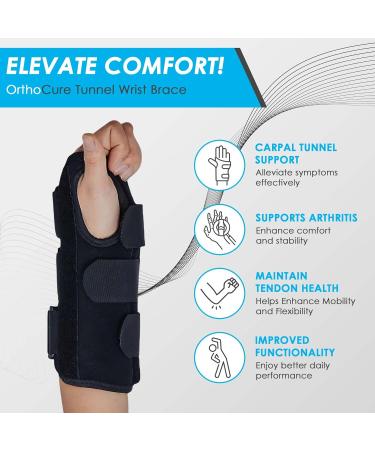 Carpal Wrist Brace - Night Support for Arthritis & Carpal Tunnel Syndrome | Stabilize & Enhance Functionality | Small Right Hand (19-26cm - Buy Online on GoSupps.com